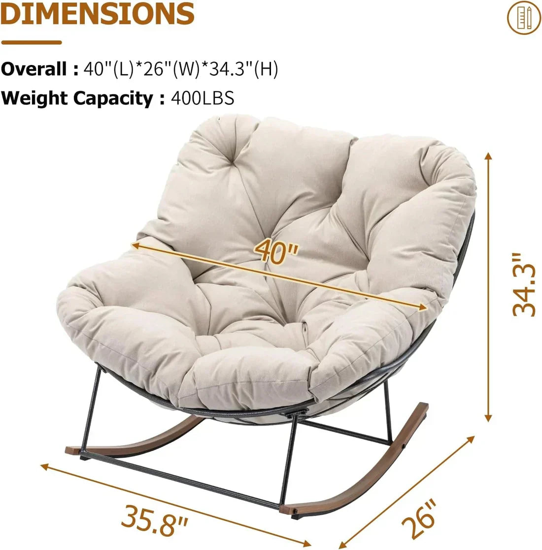 Ergonomic Rocking Recliner Chair – Cloud-Like Cushioning & Zero-Gravity Lounging